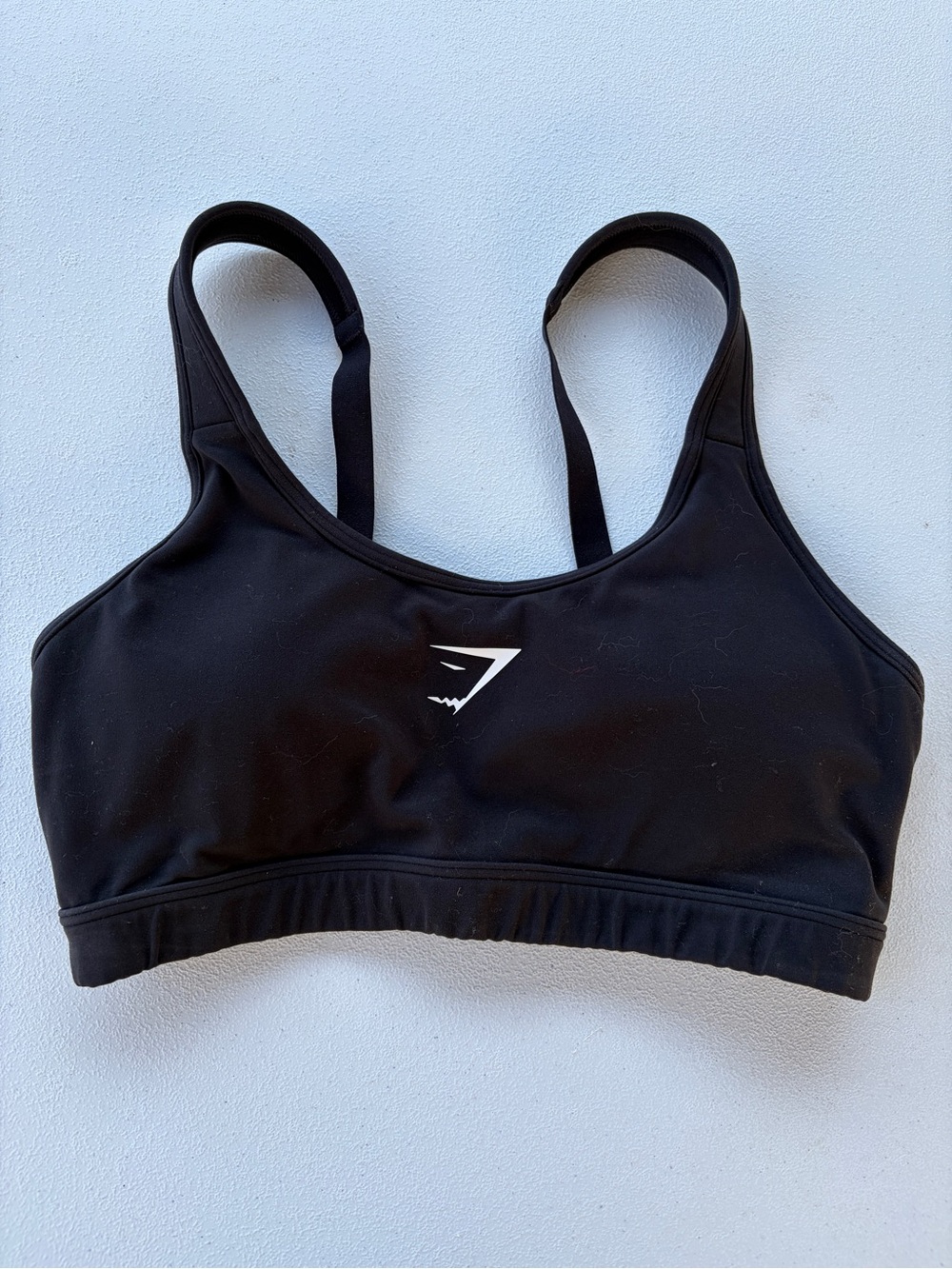 Gymshark Black Medium Support Racerback Sports Bra - Size S